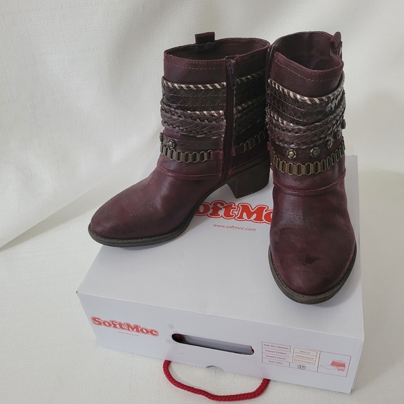 SoftMoc Shoes - NEW 7 SoftMoc Bizou II 2" Ankle Boot Heels